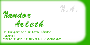 nandor arleth business card